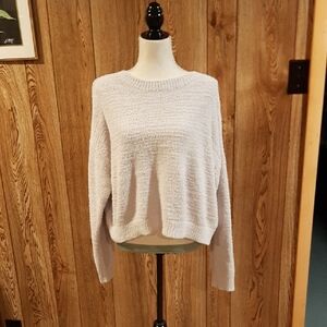 Double Zero Soft Purple Fuzzy Berber Sweater (L)